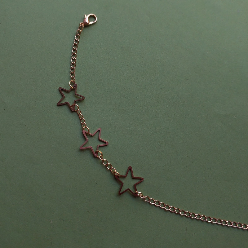 دستبند زنانه مدل زنجیری طرح ستاره کد HC305