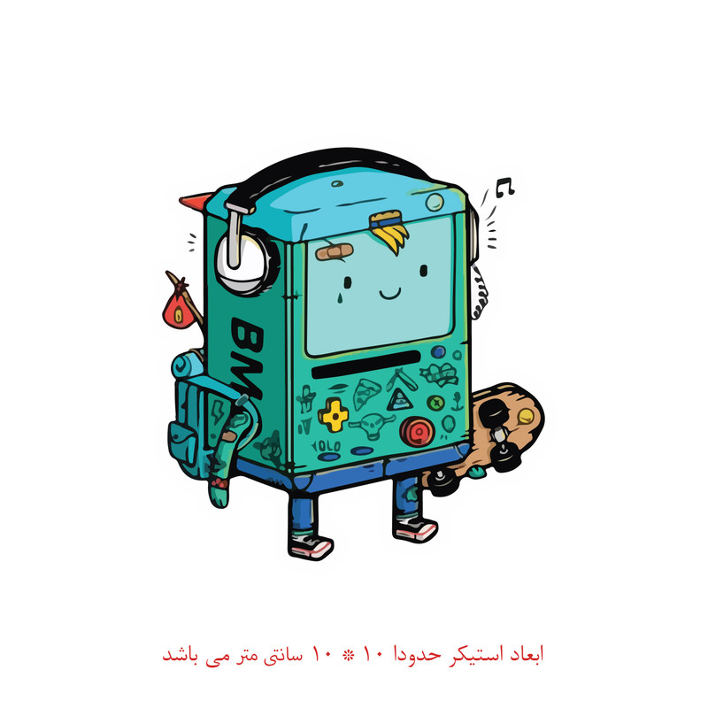 برچسب لپ تاپ پویا مارکت طرح BMO کد 1050