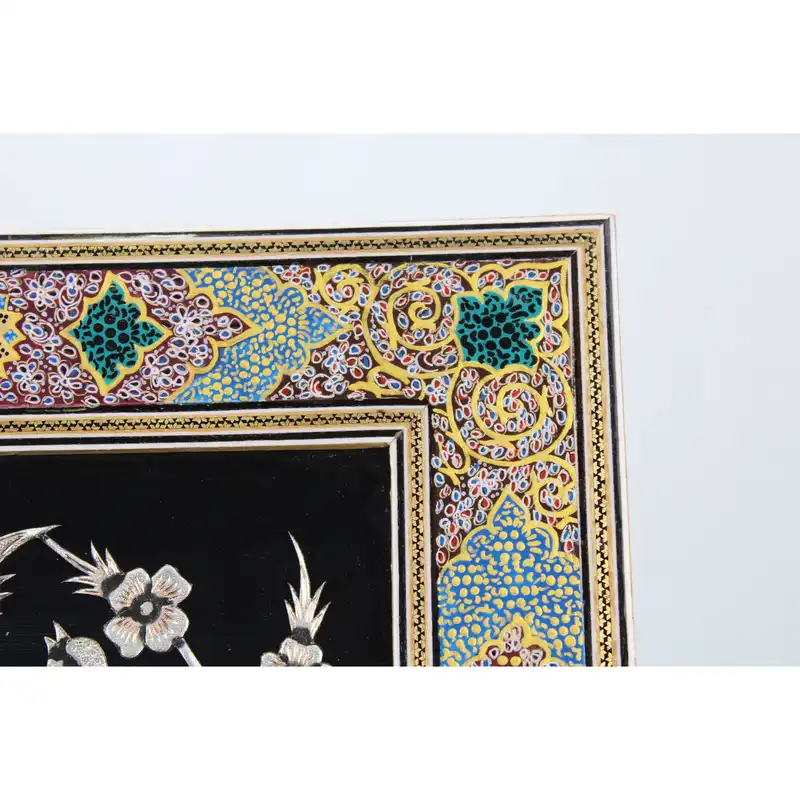 تابلو قلمزنی مدل گل و مرغ کد 301