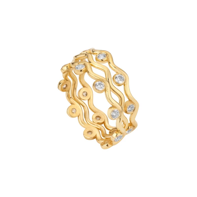 انگشتر طلا 18 عیار زنانه کیا گالری مدل صبری کد RM701 