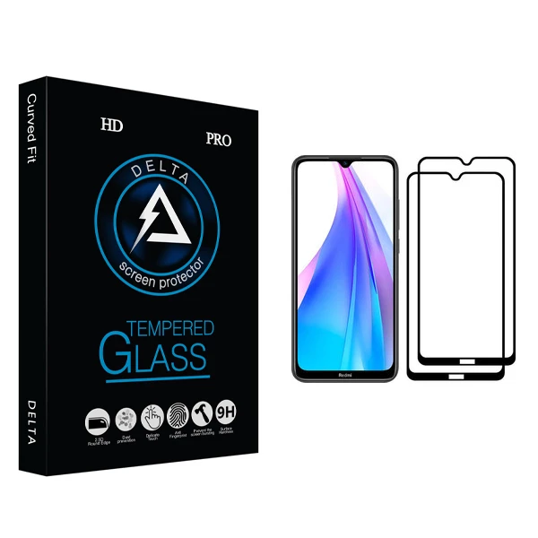 محافظ صفحه نمایش دلتا مدل Fit مناسب برای گوشی موبایل شیائومی Redmi Note 8T بسته دو عددی