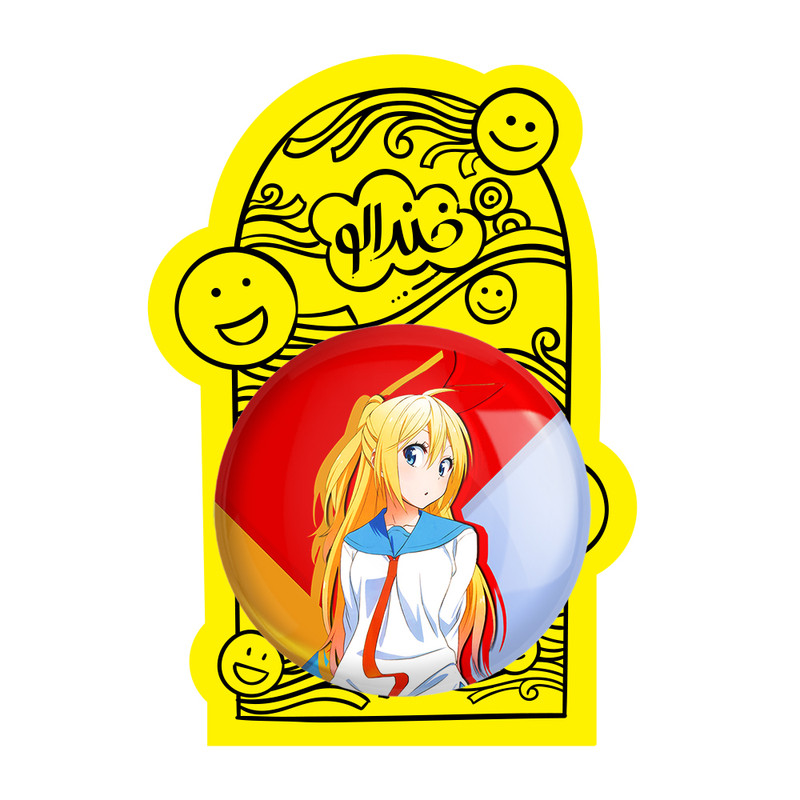 آینه جیبی خندالو طرح انیمه عشق دروغین مدل تاشو کد 17190