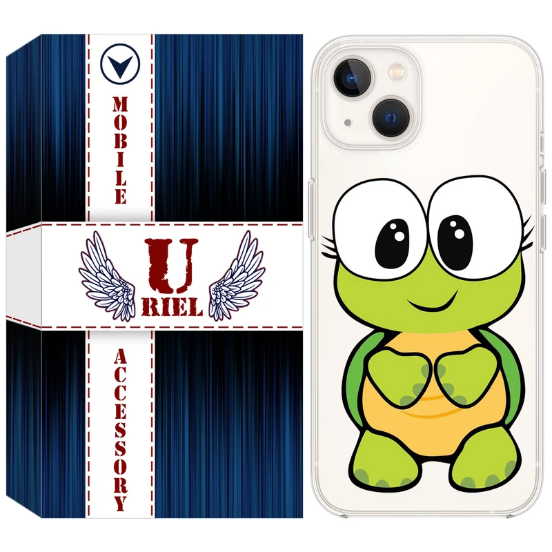 کاور یوریل مدل Clear کد 59 طرح لاکپشت مناسب برای گوشی موبایل اپل iPhone 13 mini