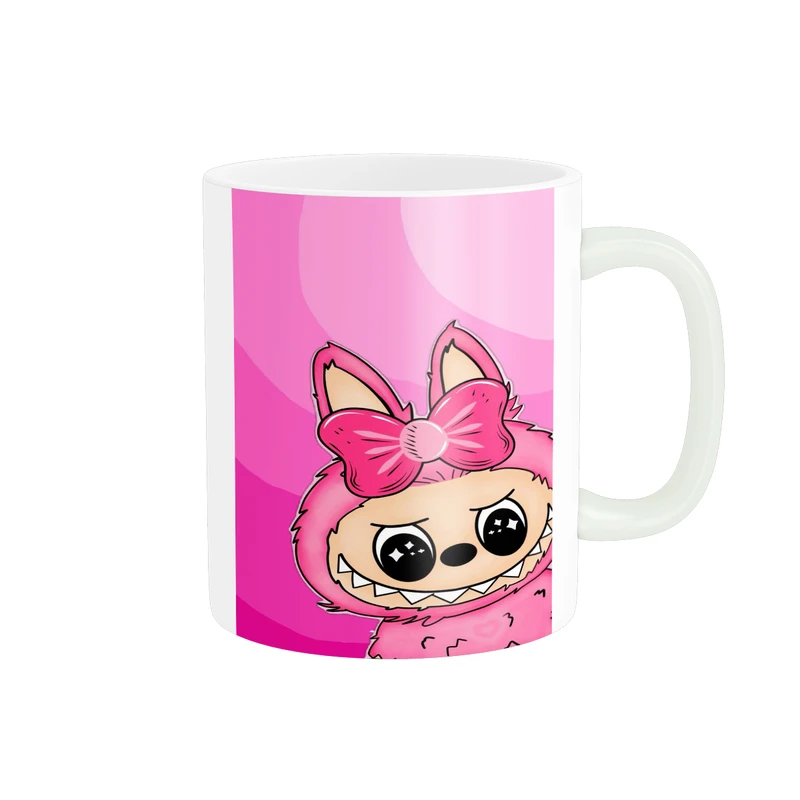 ماگ پاد آفرین مدل فانتزی طرح عروسک لبوبو ترند کد p10957