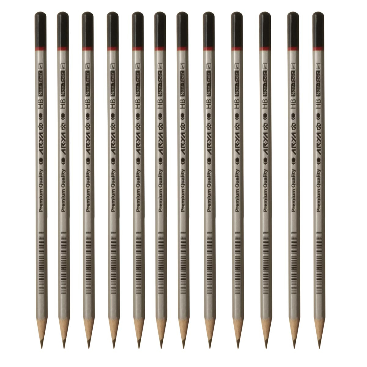 مداد مشکی آریا مدل Premium Quality کد 0012 بسته 12 عددی