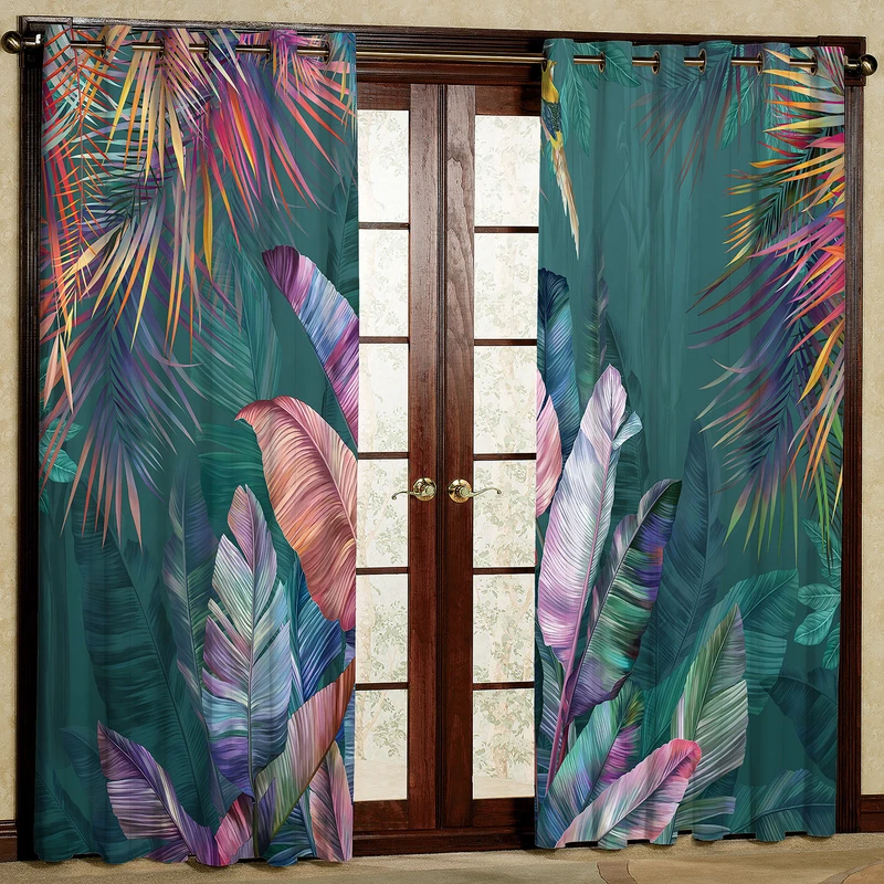 پرده مدل پر رنگی مخمل پانچی کد 2733 سایز 200x140 سانتی متر