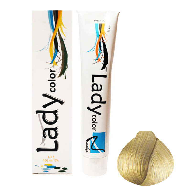 رنگ مو لیدی کالر شماره 10.2 حجم 100 میلی لیتر رنگ بلوند زیتونی فوق العاده روشن