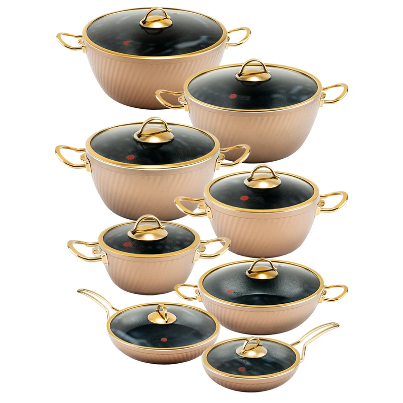 سرویس قابلمه و تابه گرانیت 16 پارچه ام جی اس مدل ماینز کد 002