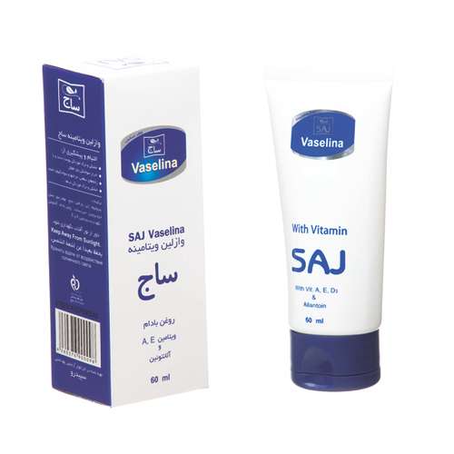 وازلین ساج مدل روغن بادام حجم 60 میلی لیتر