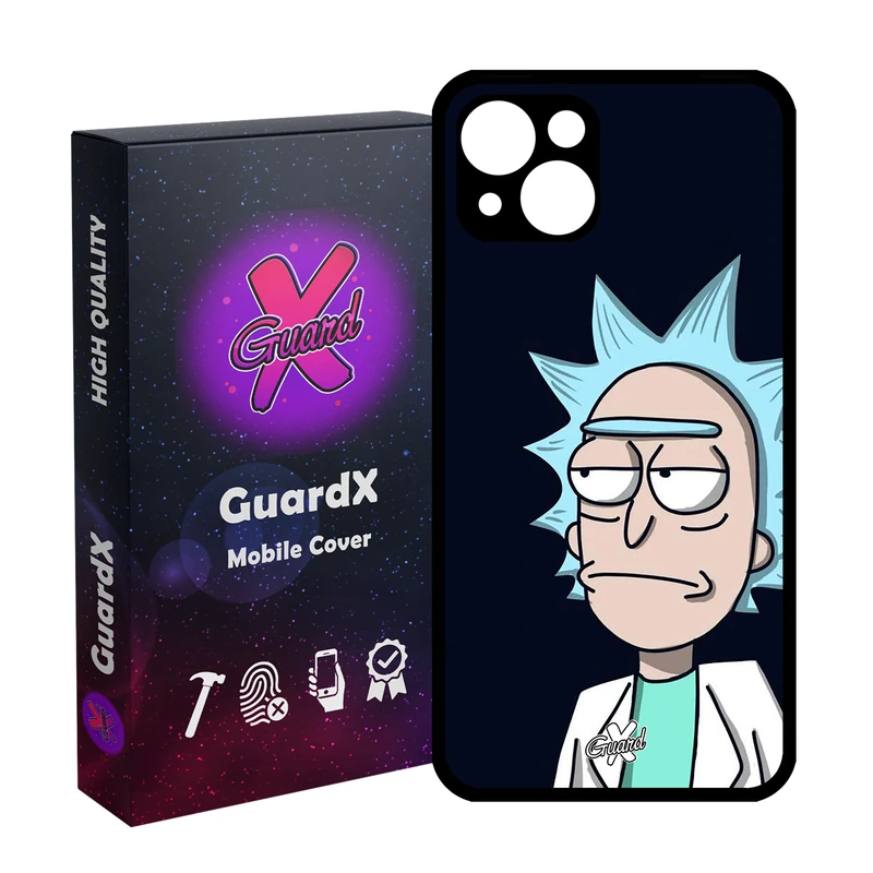 کاور گارد ایکس طرح Rick and Morty مدل Glass10030 مناسب برای گوشی موبایل اپل iPhone 13