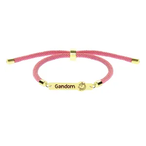 دستبند طلا 18 عیار دخترانه لیردا مدل اسم گندم 202011