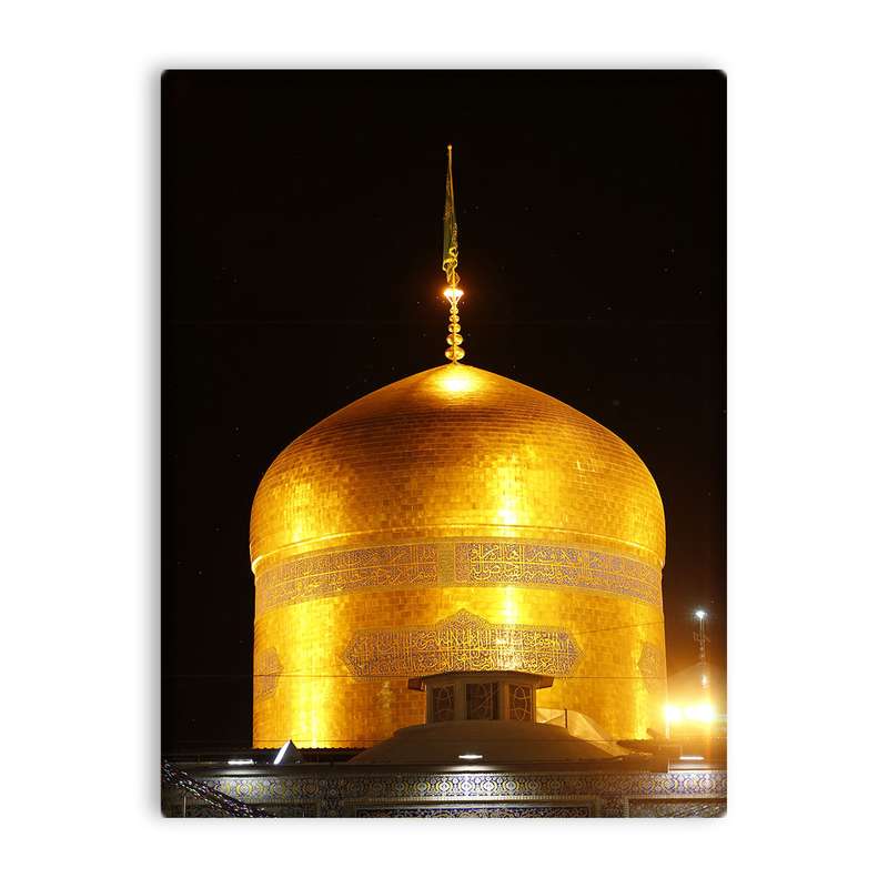 کاشی اطلس آبی طرح گنبد حرم علی بن موسی مدل T4978