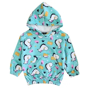 هودی پسرانه مدل دینو رنگ سبز