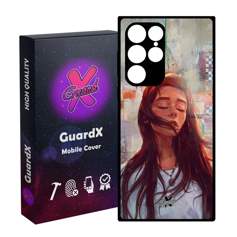 کاور گارد ایکس طرح Girl مدل Glass10056 مناسب برای گوشی موبایل سامسونگ Galaxy S23 Ultra