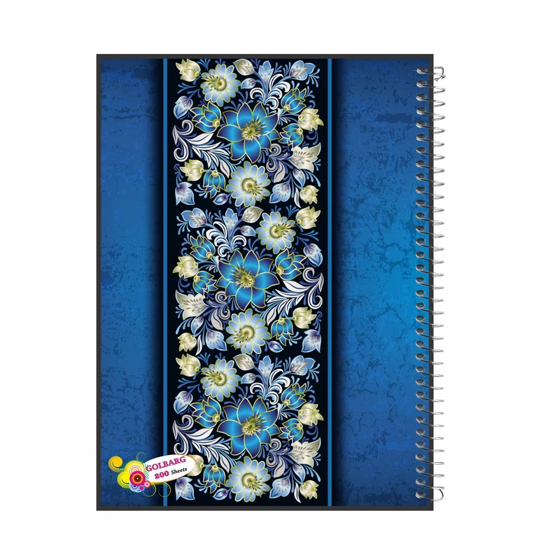 دفتر مشق 200  برگ گلبرگ طرح گل کد 50002