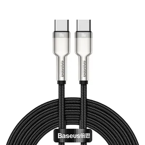 کابل تبدیل USB-C باسئوس مدل Metal Series 100W طول 2 متر