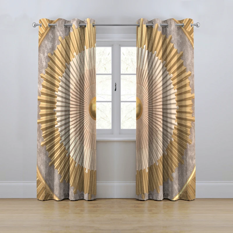 پرده مدل پانچی طرح سه بعدی سایز 280x145 سانتی متر