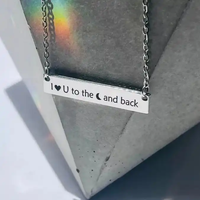 گردنبند زنانه مدل استیل دوستت دارم