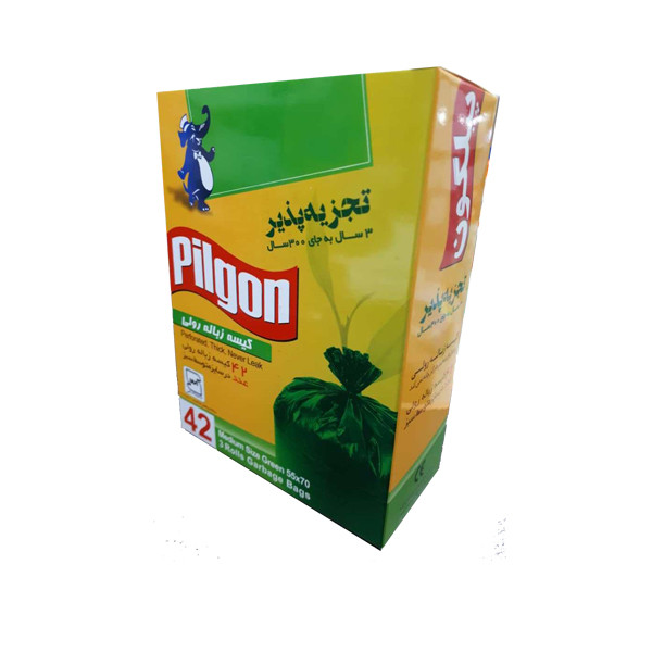 کیسه زباله پیلگون مدل متوسط ویژه بسته 42 عددی