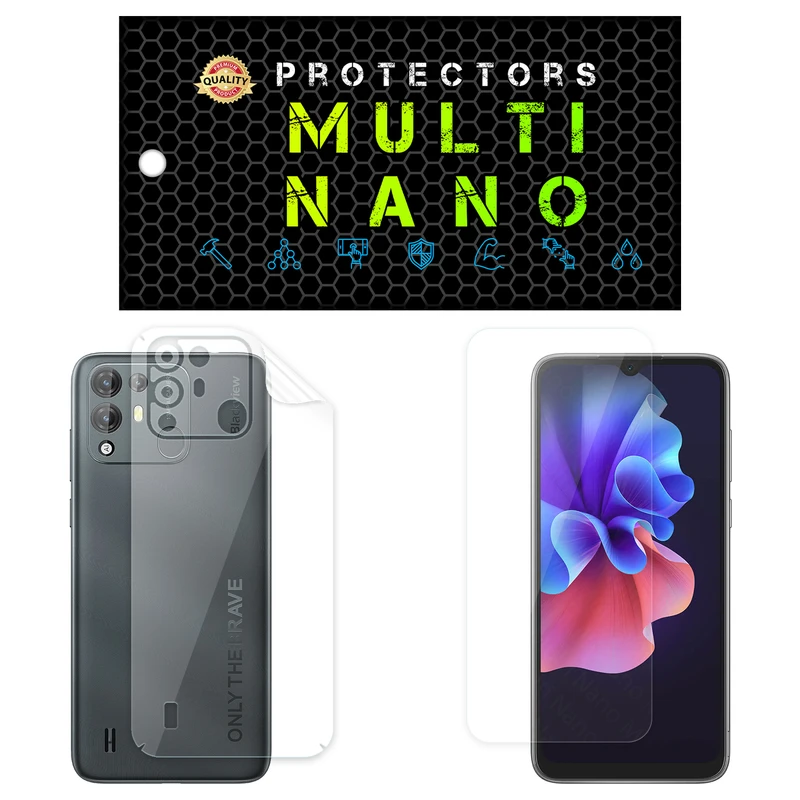 محافظ صفحه نمایش مولتی نانو مدل X-SFT مناسب برای گوشی موبایل بلک ویو A55 Pro به همراه محافظ پشت گوشی
