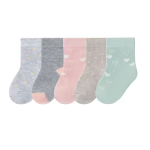 جوراب ساق بلند دخترانه لوپیلو مدل spot-tk-pk مجموعه 5 عددی