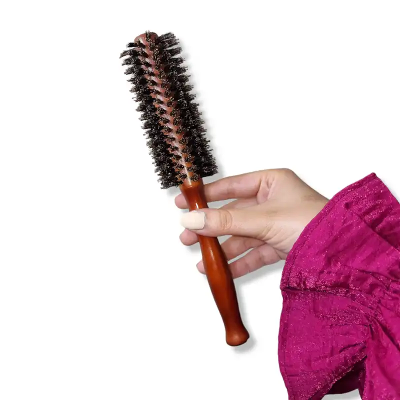 برس مو مدل چوبی گرد