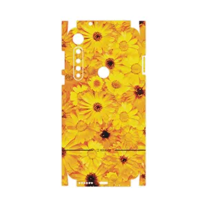 MAHOOT Yellow-Flower-FullSkin Cover Sticker for Motorola One Vision Plus