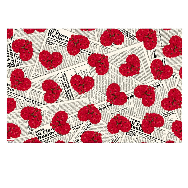 کاغذ کادو مدل فانتزی عاشقانه بسته 5 عددی