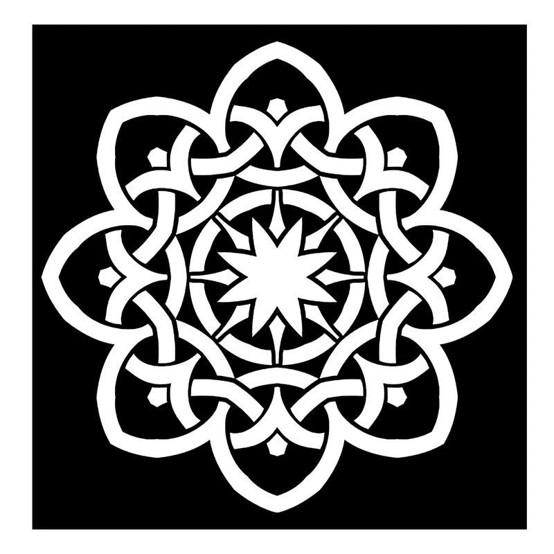  شابلون باتیس آرت طرح تذهیب کد 50-432