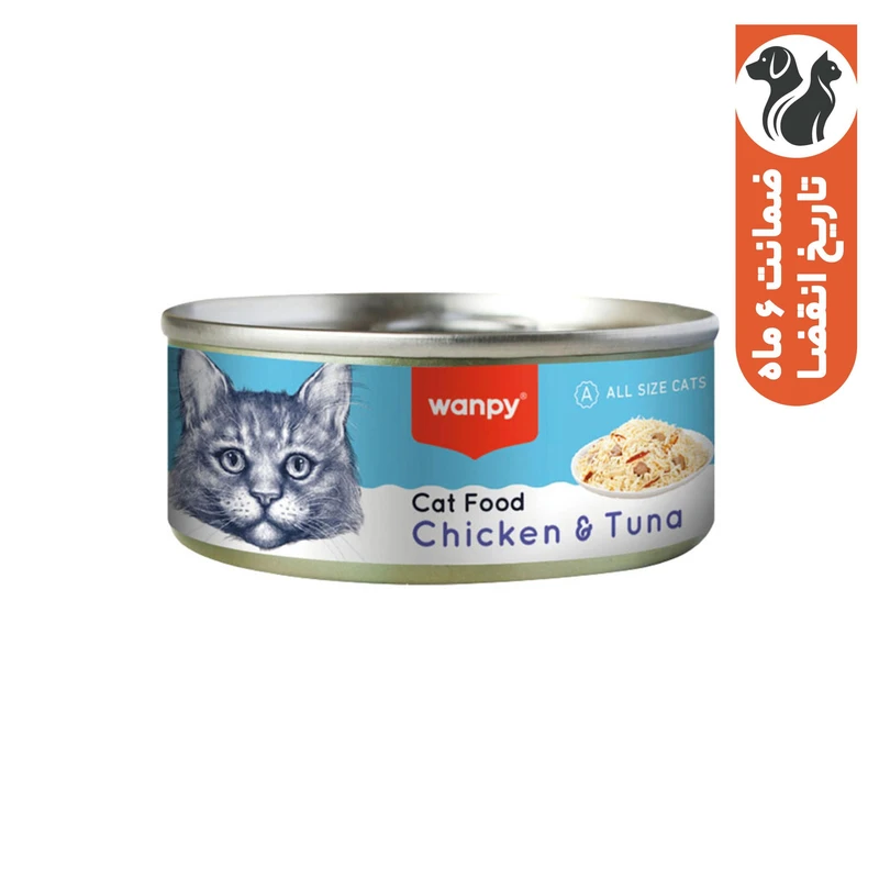 کنسرو گربه ونپی مدل نچرال طعم مرغ و تن وزن 95 گرم