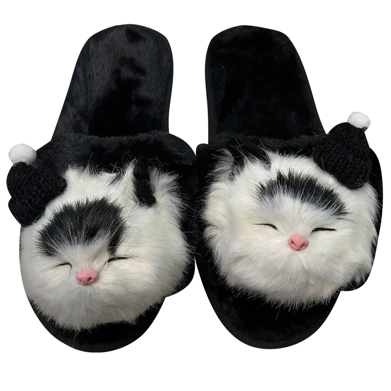 دمپایی حوله ای زنانه مدل خزدار کد 79