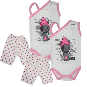 ست بادی و شلوارک دخترانه تروسکان مدل catii مجموعه دو عددی