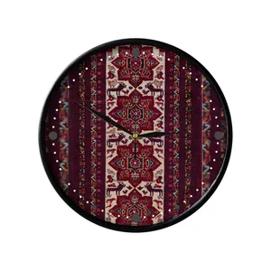 ساعت دیواری مدوپد طرح فرش بلوچ چهارترنج لچکی مدل C-balouch27