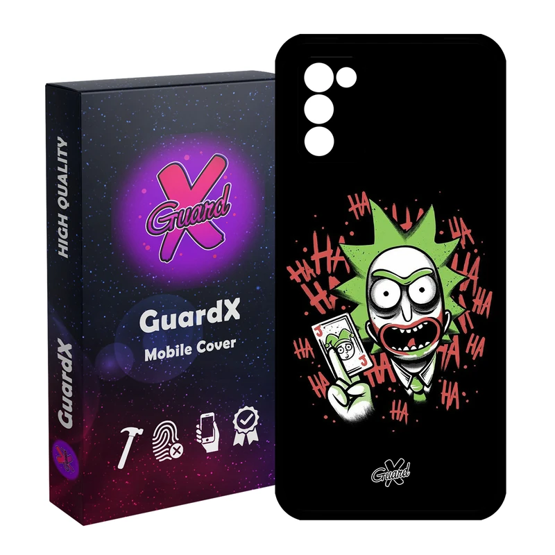 کاور گارد ایکس طرح Rick and Morty مدل Glass10151 مناسب برای گوشی موبایل سامسونگ Galaxy A02s / M02s