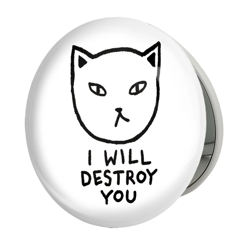 آینه جیبی خندالو طرح گربه خشن مدل تاشو کد 29311