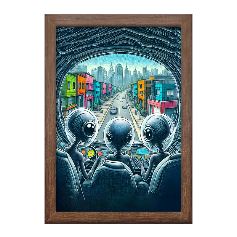 تابلو خندالو طرح آدم فضایی ها کد F9656