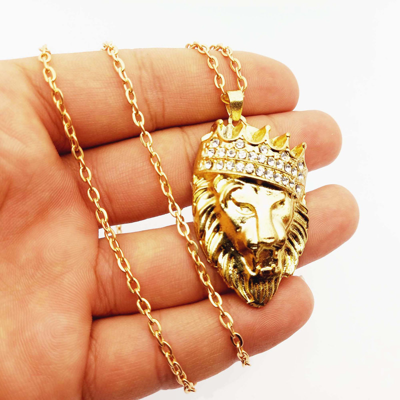 گردنبند مردانه طرح شیر مدل 305GAM