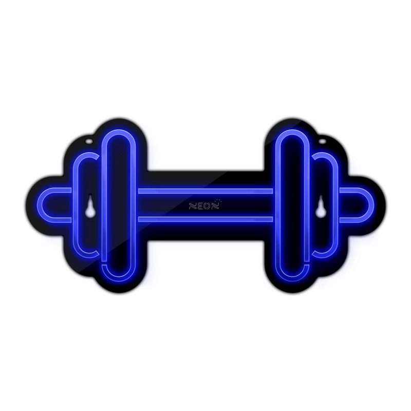 چراغ دیواری نئون دیزاین طرح Dumbbell-BL_BL