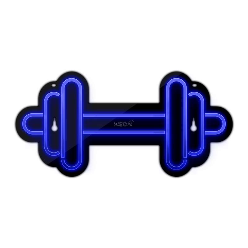 چراغ دیواری نئون دیزاین طرح Dumbbell-BL_BL