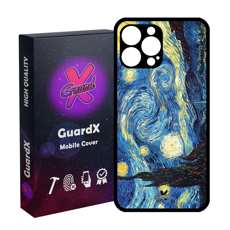 کاور گارد ایکس طرح Starry Night مدل Glass10110 مناسب برای گوشی موبایل اپل iPhone 14 Pro Max