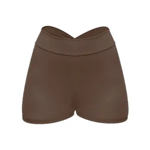 شلوارک ورزشی زنانه مدل فلامینگو پشت هفتی چین دار کد 713