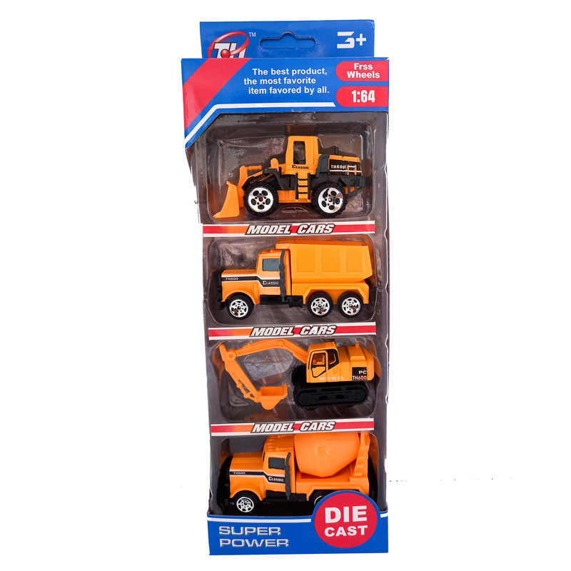 ماشین بازی مدل راهسازی فلزی super power LDR01 مجموعه 4 عددی