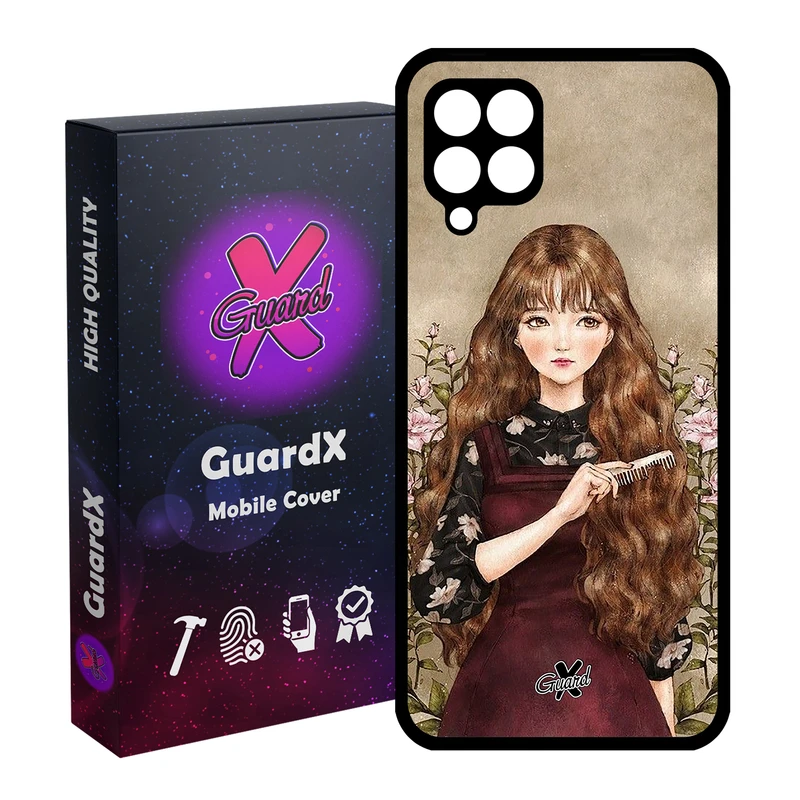 کاور گارد ایکس طرح دختر مدل Glass10246 مناسب برای گوشی موبایل سامسونگ Galaxy A12