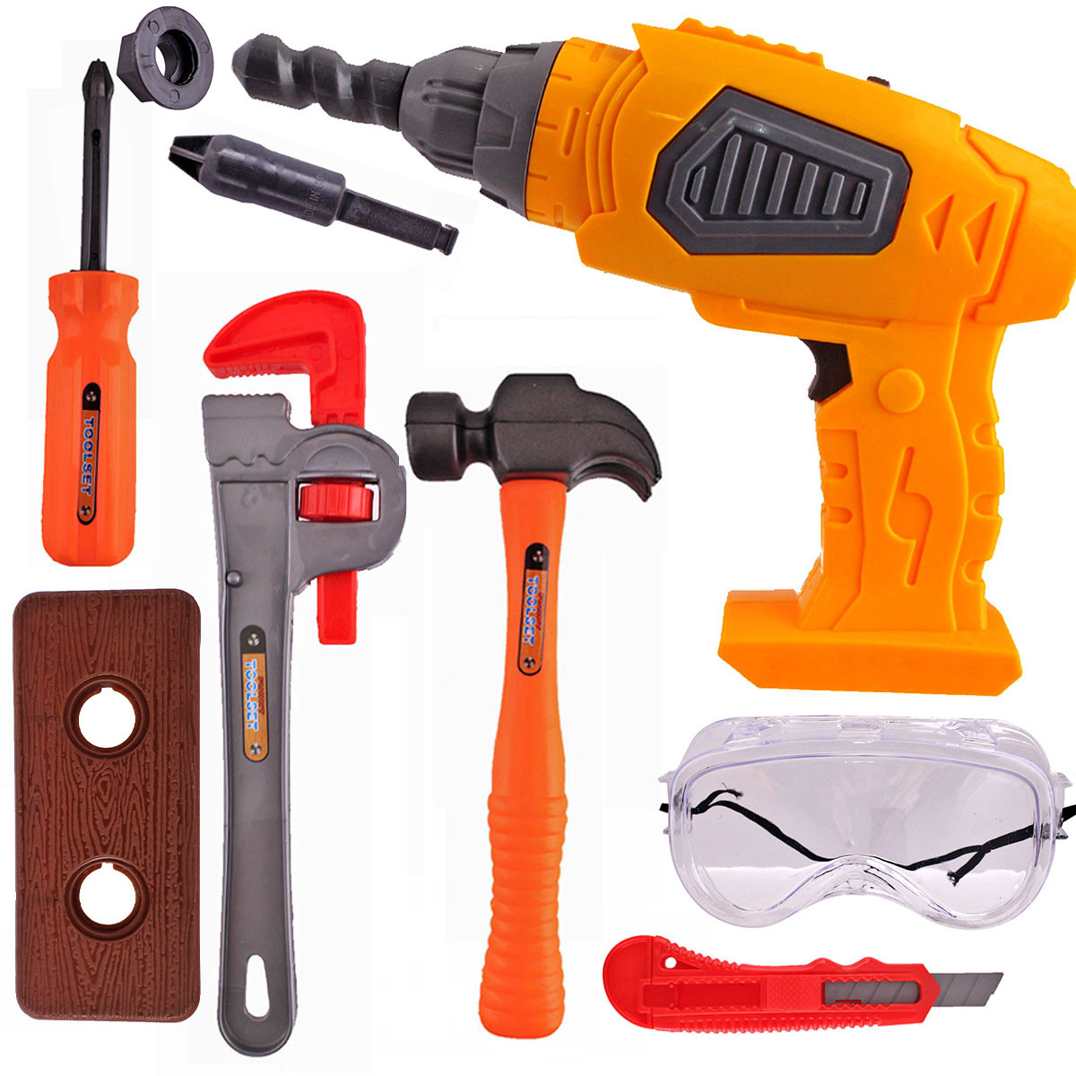 ست اسباب بازی ابزار طرح جعبه ابزار کد 901011مجموعه17 عددی