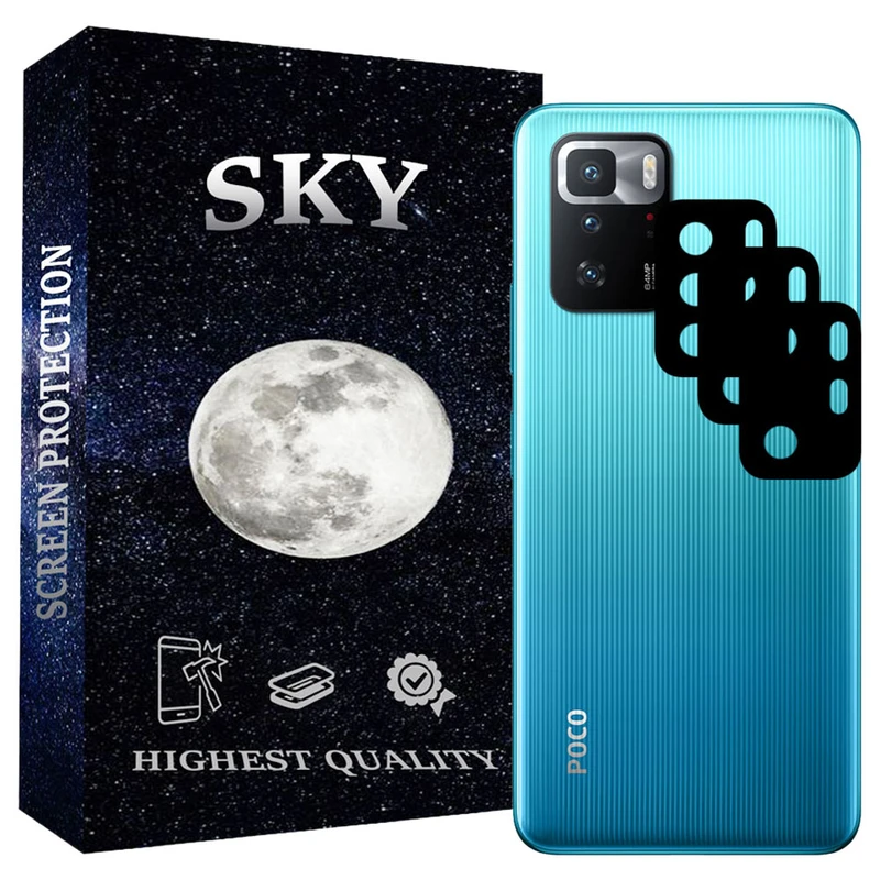 محافظ لنز دوربین اسکای مدل SKL-03 مناسب برای گوشی موبایل شیائومی POCO X3 GT 5G بسته سه عددی