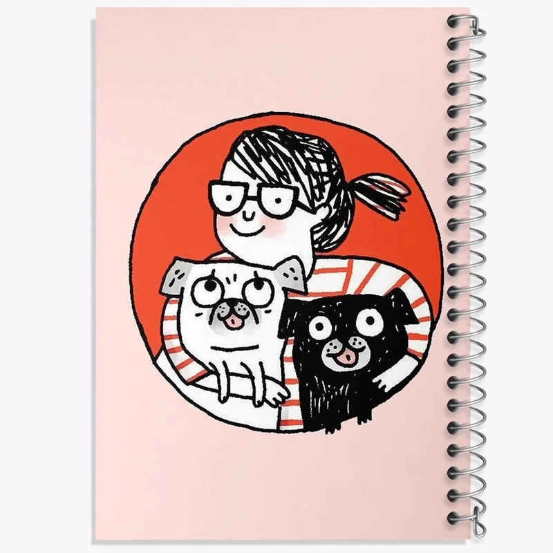 دفتر ژورنال نویسی 50 برگ خندالو مدل نقطه ای طرح حمایت از حیوانات کد 27371