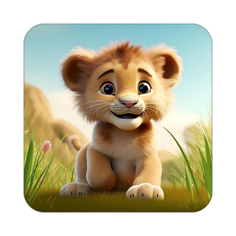 زیر لیوانی کاکتی طرح شیر مدل mp22791