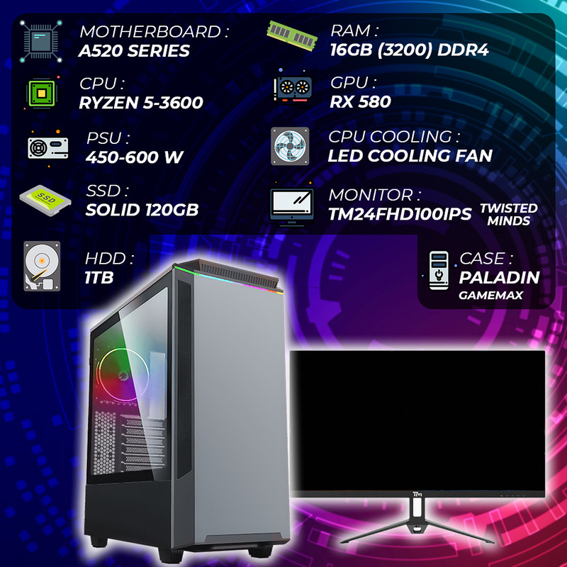 کامپیوتر دسکتاپ گیمر استورم مدل GAMING Hell Blade