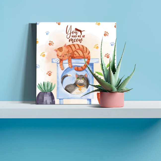 تابلو شاسی لاژید مدل گربه طرح کارتونی