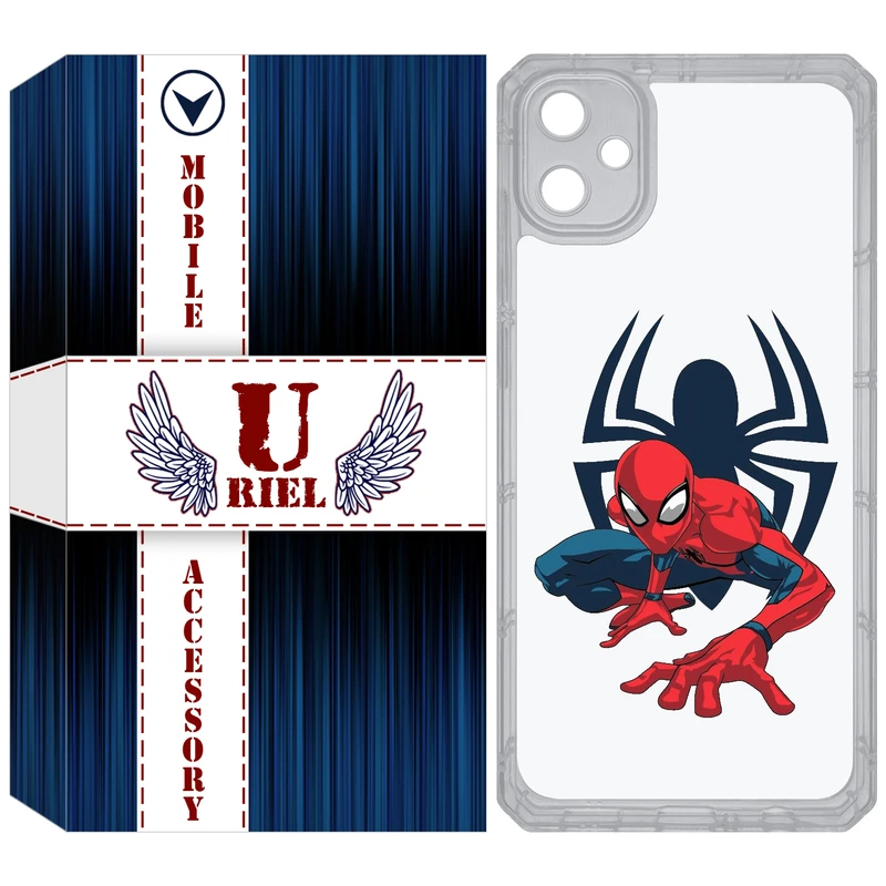 کاور یوریل مدل Clear کد 75 طرح اسپایدرمن مناسب برای گوشی موبایل سامسونگ Galaxy A05